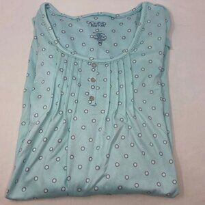 Women's Croft & Barrow® Cozy Luxe Sleep Shirt - Aqua Tint - Large